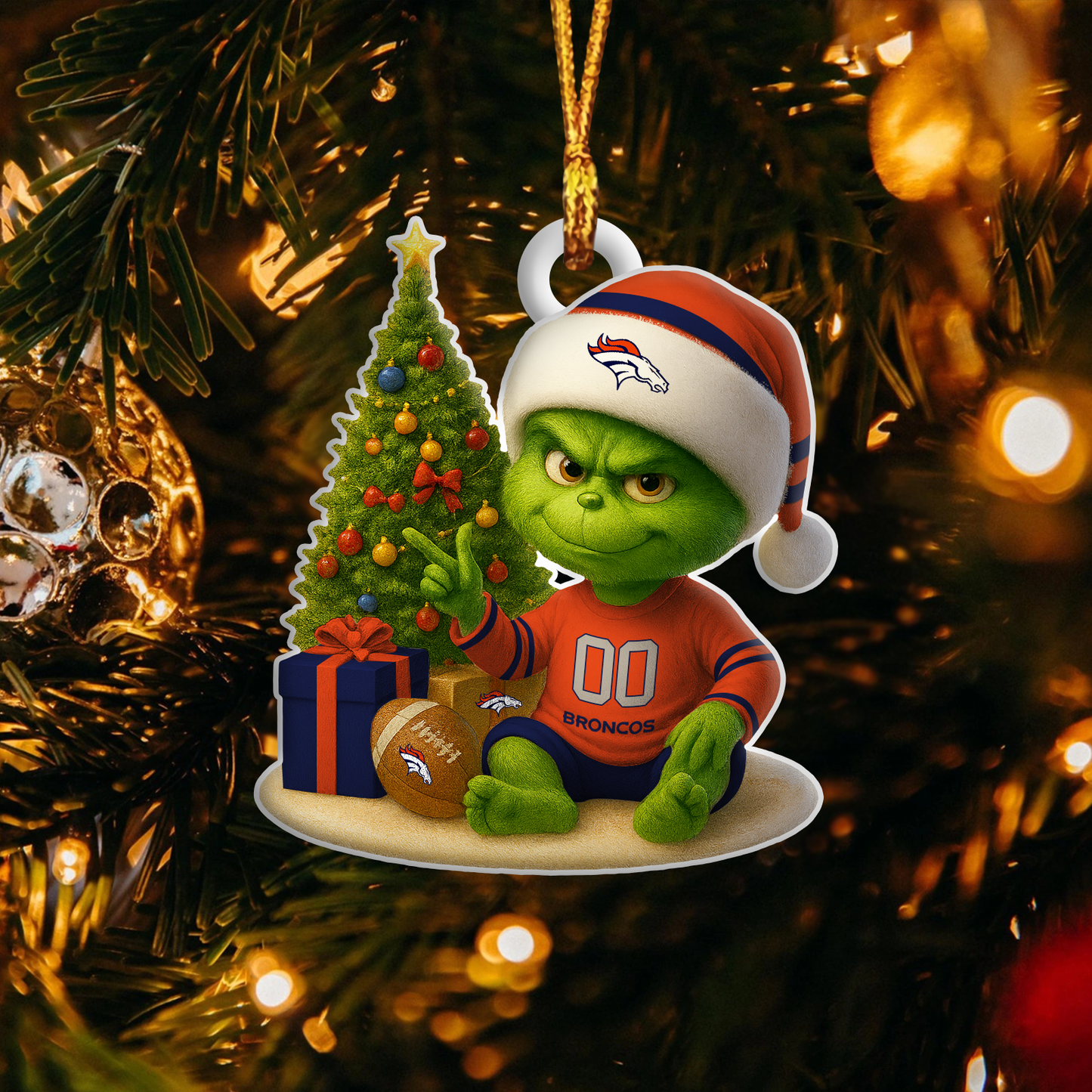 DB NFL x Grinch Premium Ornament DDT NTL