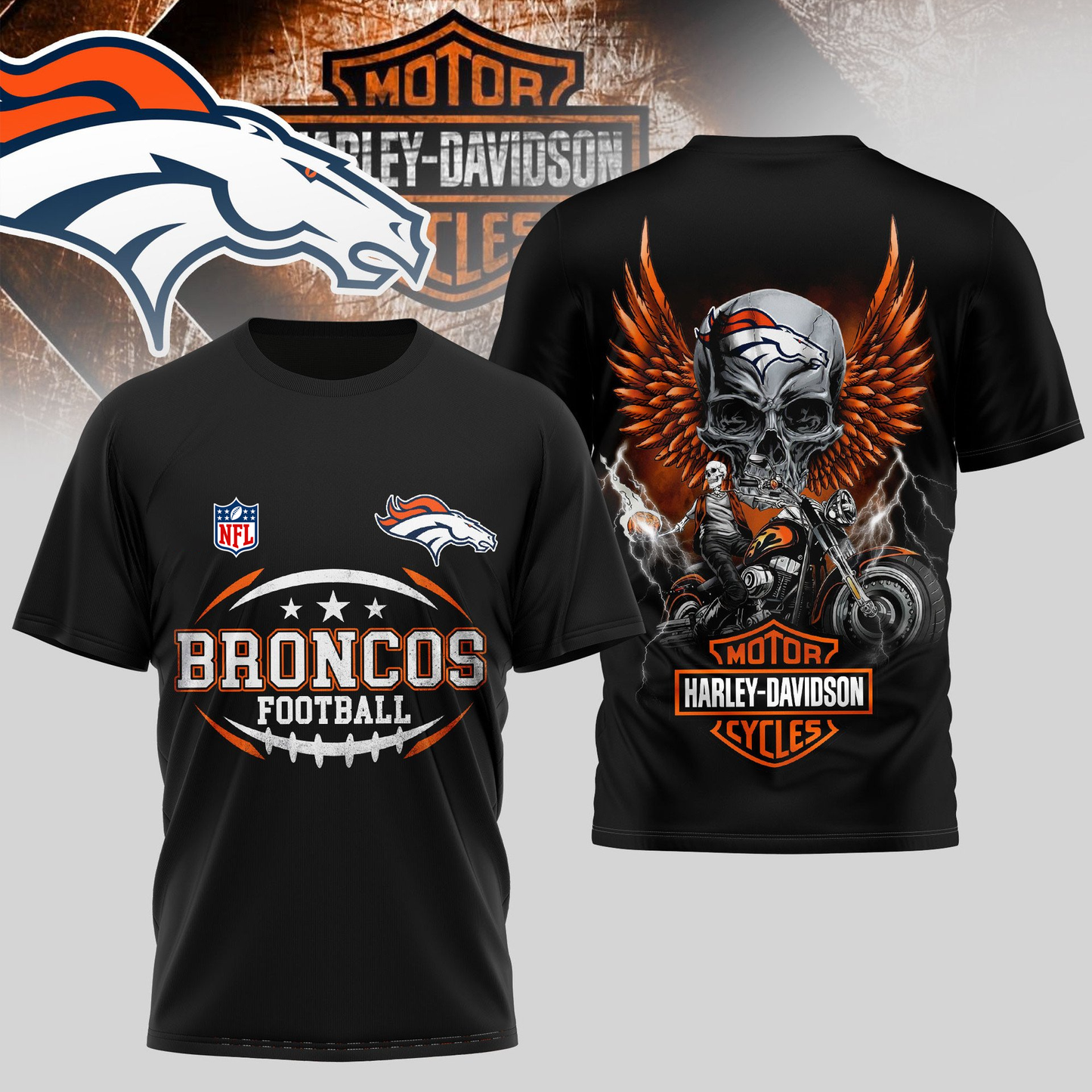 DB Premium NFL Motorcycle 3D Shirt DDT CTND