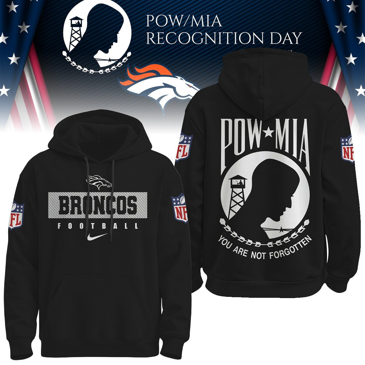 DB Premium NFL Pow Mia Hoodie DDT CTND