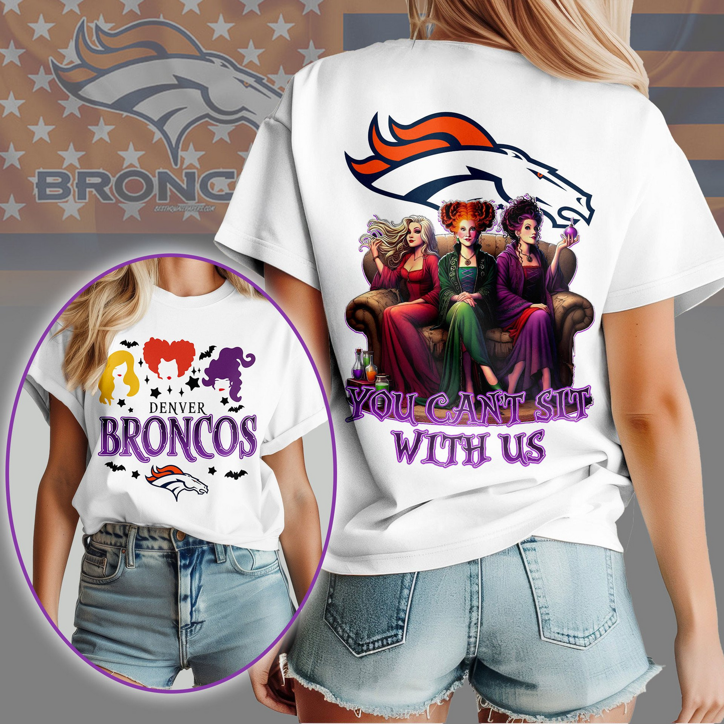 DB Premium NFL You Can't Sit With Us 3D T-shirt DDT NTL