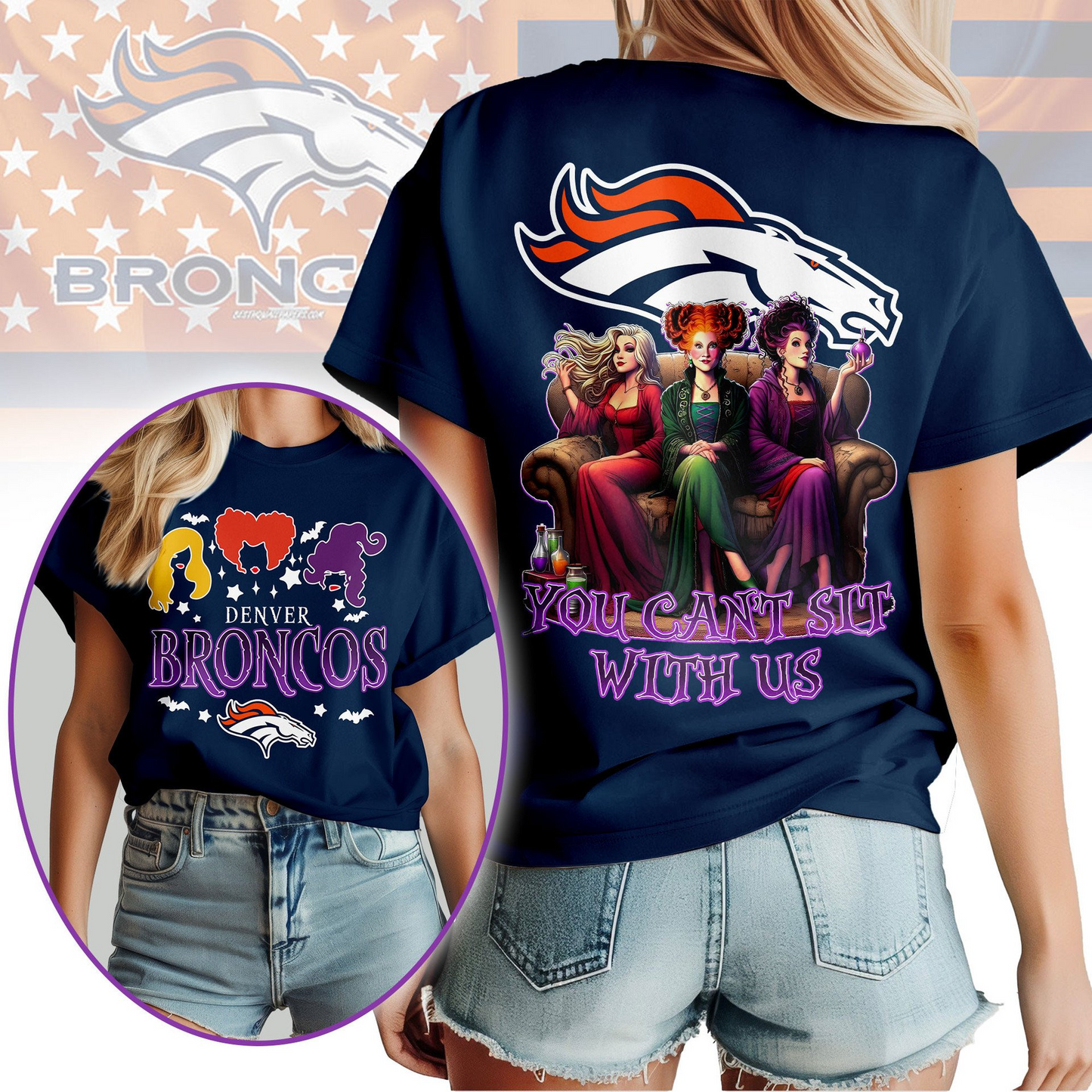 DB Premium NFL You Can't Sit With Us 3D T-shirt DDT NTL