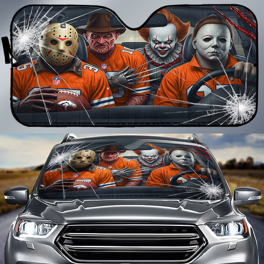 DB x NFL Horror Car Sunshade For Fan DDT CTND