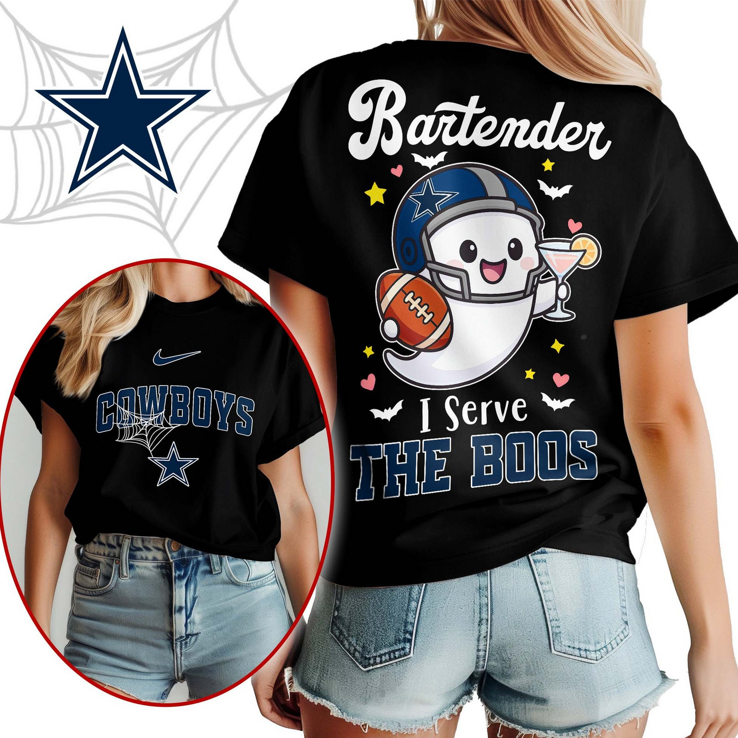 DC Premium NFL Bartender Halloween Fan Women Shirt DDT CTND