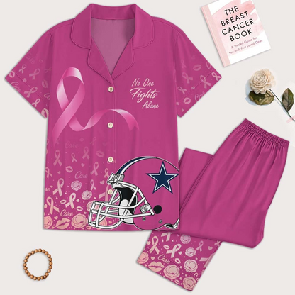 DC Premium NFL Breast Cancer October Button Pajamas Set DDT NTL
