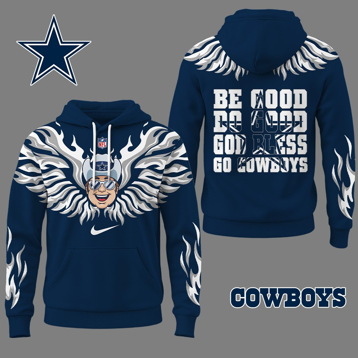 DC Premium NFL Fire Wings 3D Hoodie DDT CTND