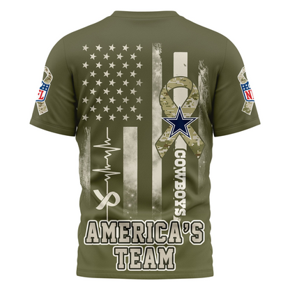 DC Premium NFL Salute to Service Camo 3D Shirt DDT CTND