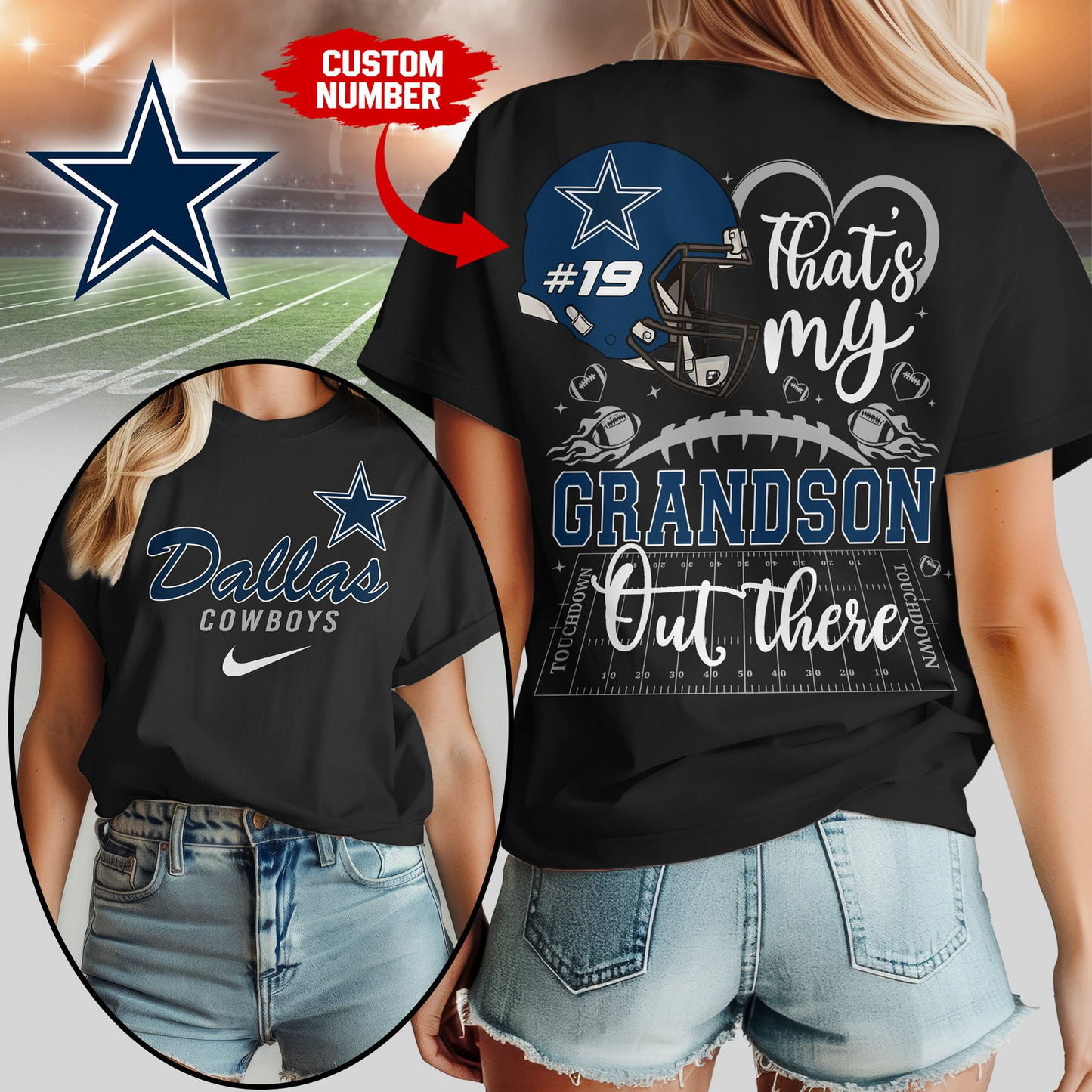 DC Premium NFL That My Grandson Out There Shirt DDT NTL