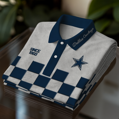 DC x NFL Embossed Retro Polo Shirt DDT NTL