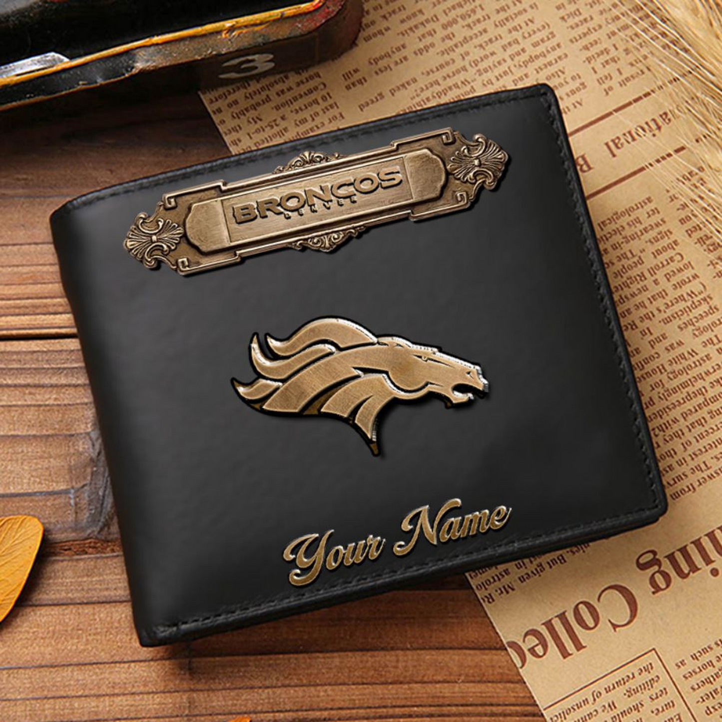 DEN x NFL Premium Leather Wallet DatND DVT