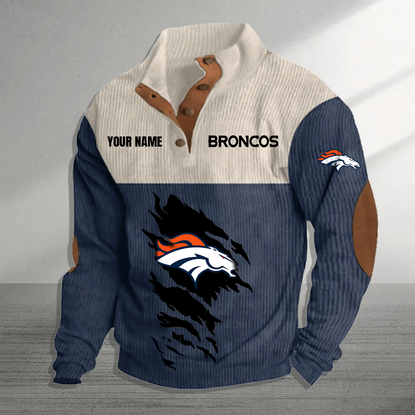 DEN x NFL Premium Personalized Game-Day Pullover DATND TANTD