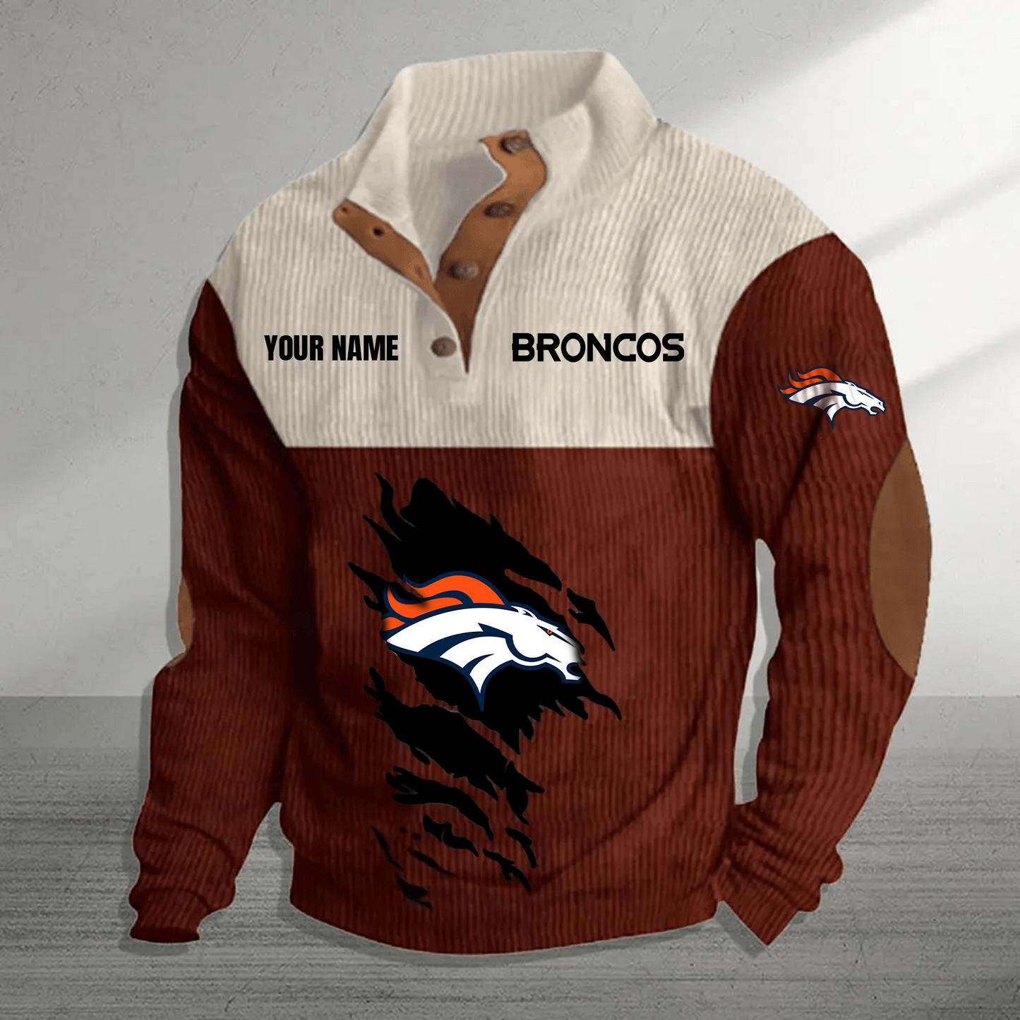 DEN x NFL Premium Personalized Game-Day Pullover DATND TANTD