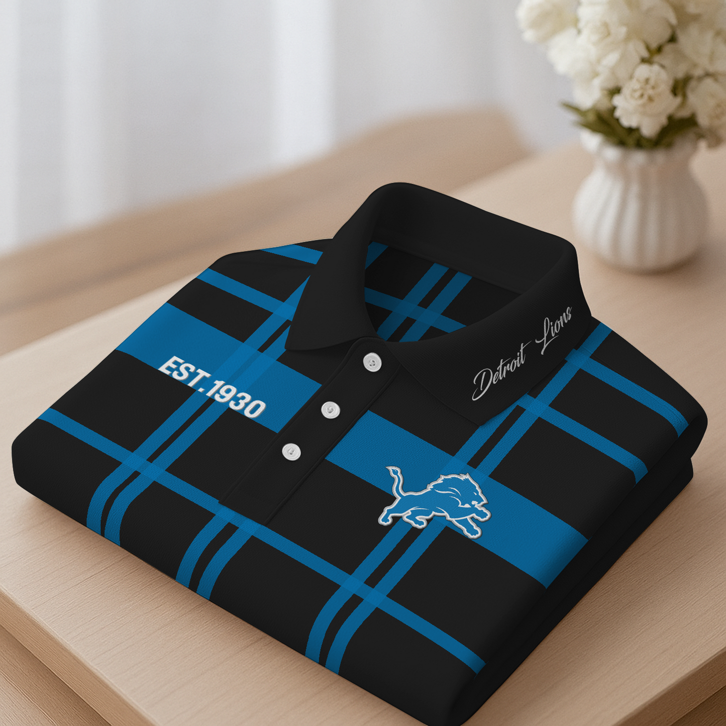 DET Premium NFL Polo Shirt DatND DVT