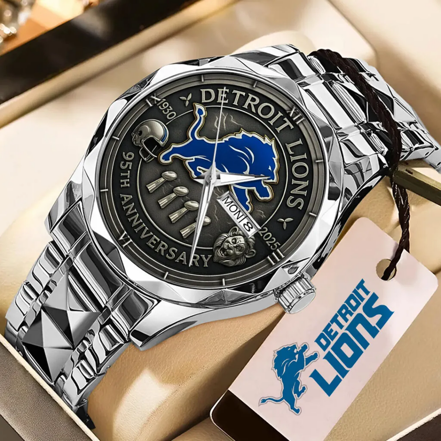 DET x NFL 95th Anniversary Alloy Luxury Quartz Watch V1 DATND TANTD