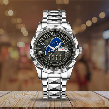 DET x NFL 95th Anniversary Alloy Luxury Quartz Watch V1 DATND TANTD