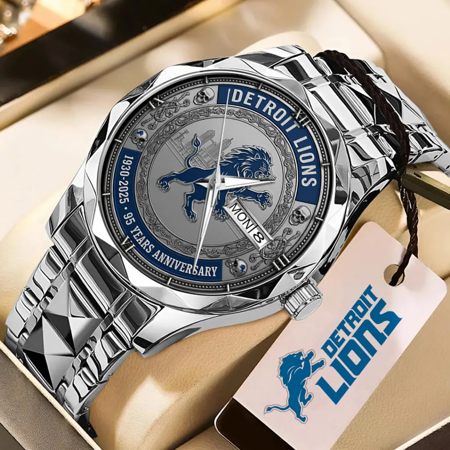 DET x NFL 95th Anniversary Alloy Luxury Quartz Watch V2 DATND TANTD