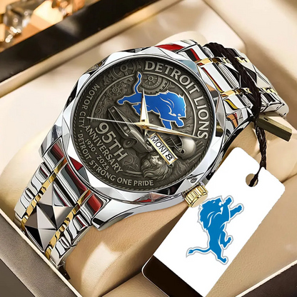 DET x NFL 95th Anniversary Alloy Luxury Quartz Watch V4 DATND TANTD