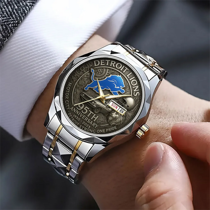 DET x NFL 95th Anniversary Alloy Luxury Quartz Watch V4 DATND TANTD