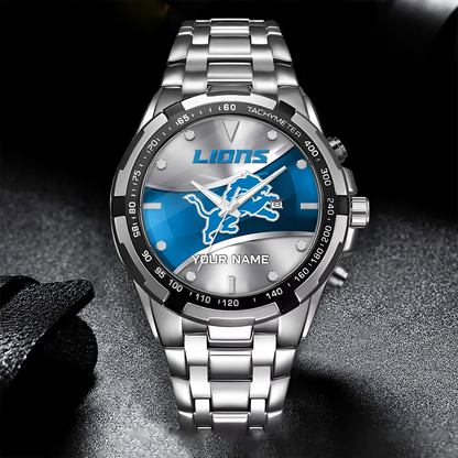 DET x NFL Alloy Men Quartz Watch - Custom Name DATND TANTD