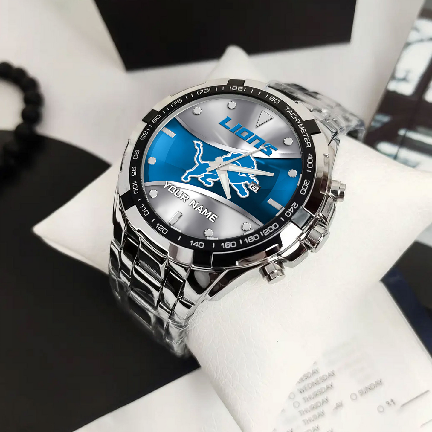 DET x NFL Alloy Men Quartz Watch - Custom Name DATND TANTD