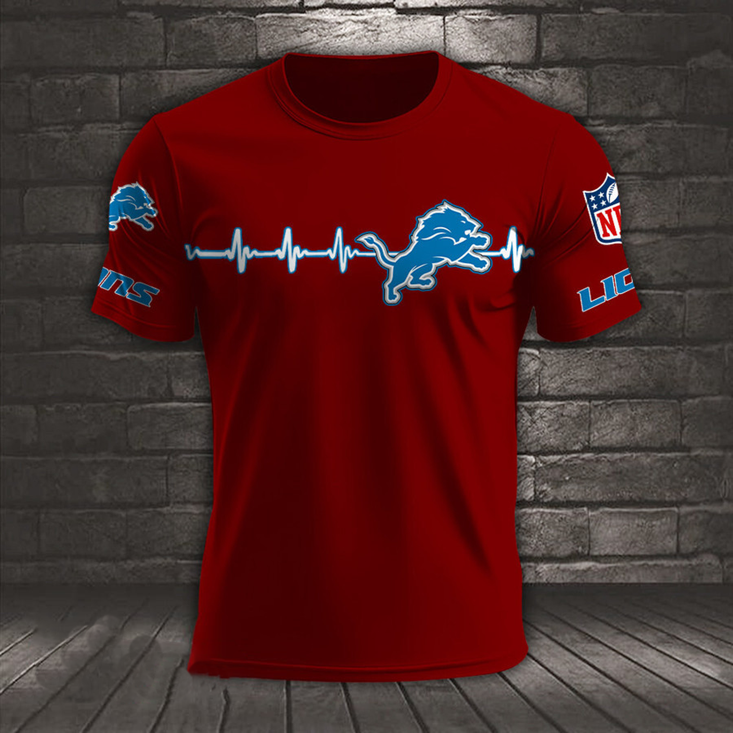 DET x NFL Heart Rate Map Special 3D Shirt DatND ThuongNH