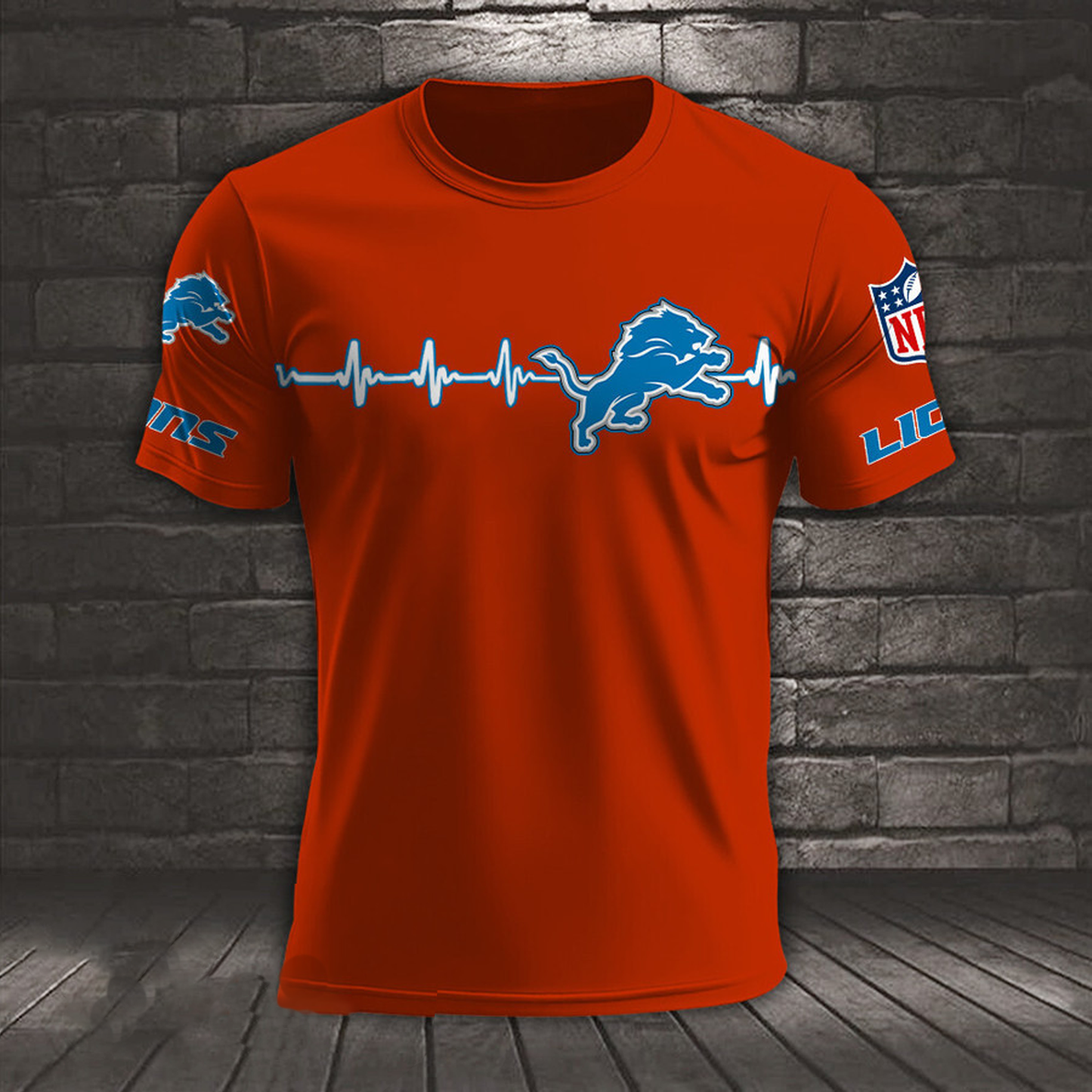 DET x NFL Heart Rate Map Special 3D Shirt DatND ThuongNH
