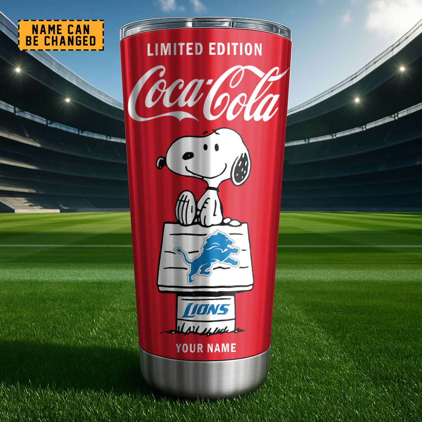 DET x NFL Mix Snoopy & Red Coca Tumbler DatND DVT
