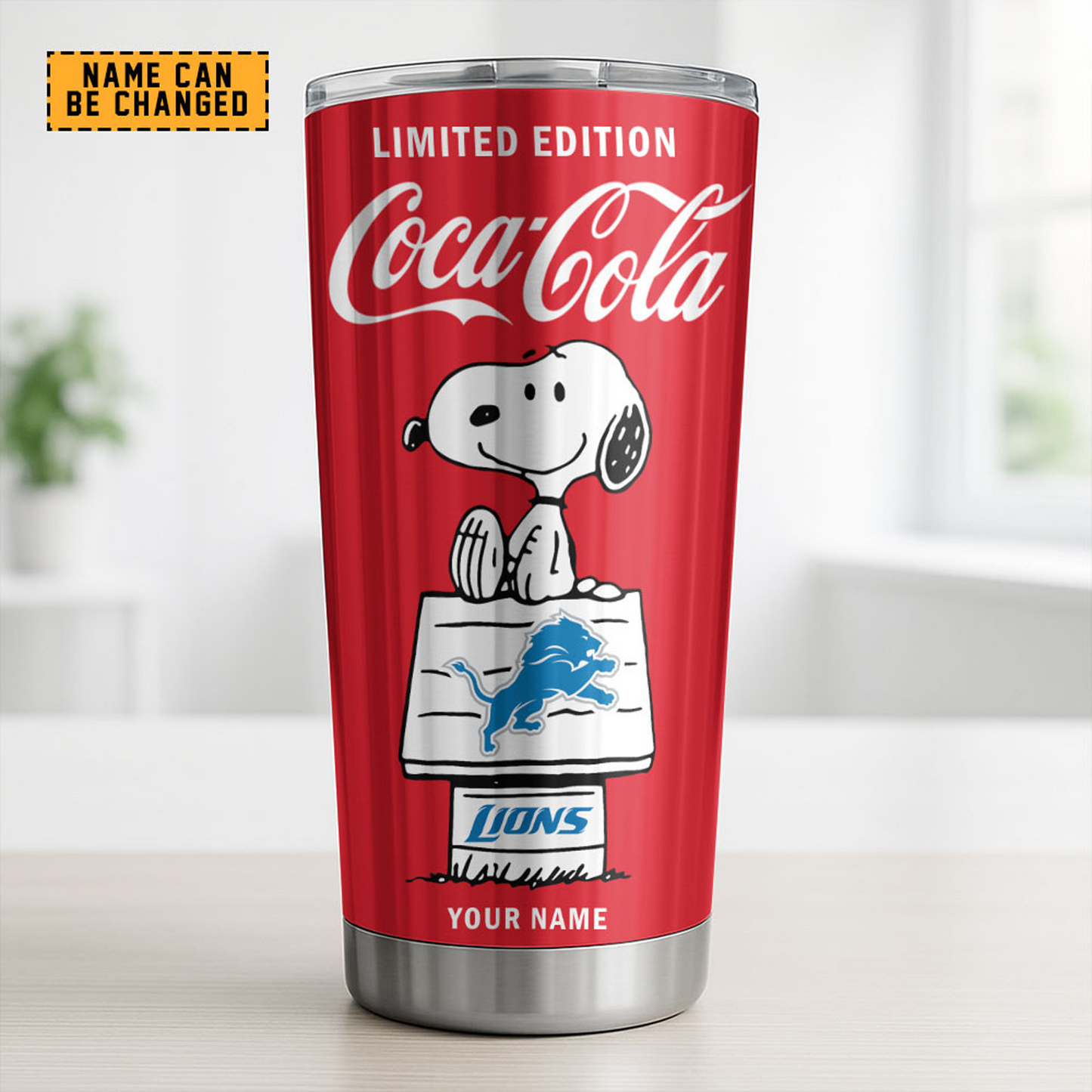 DET x NFL Mix Snoopy & Red Coca Tumbler DatND DVT