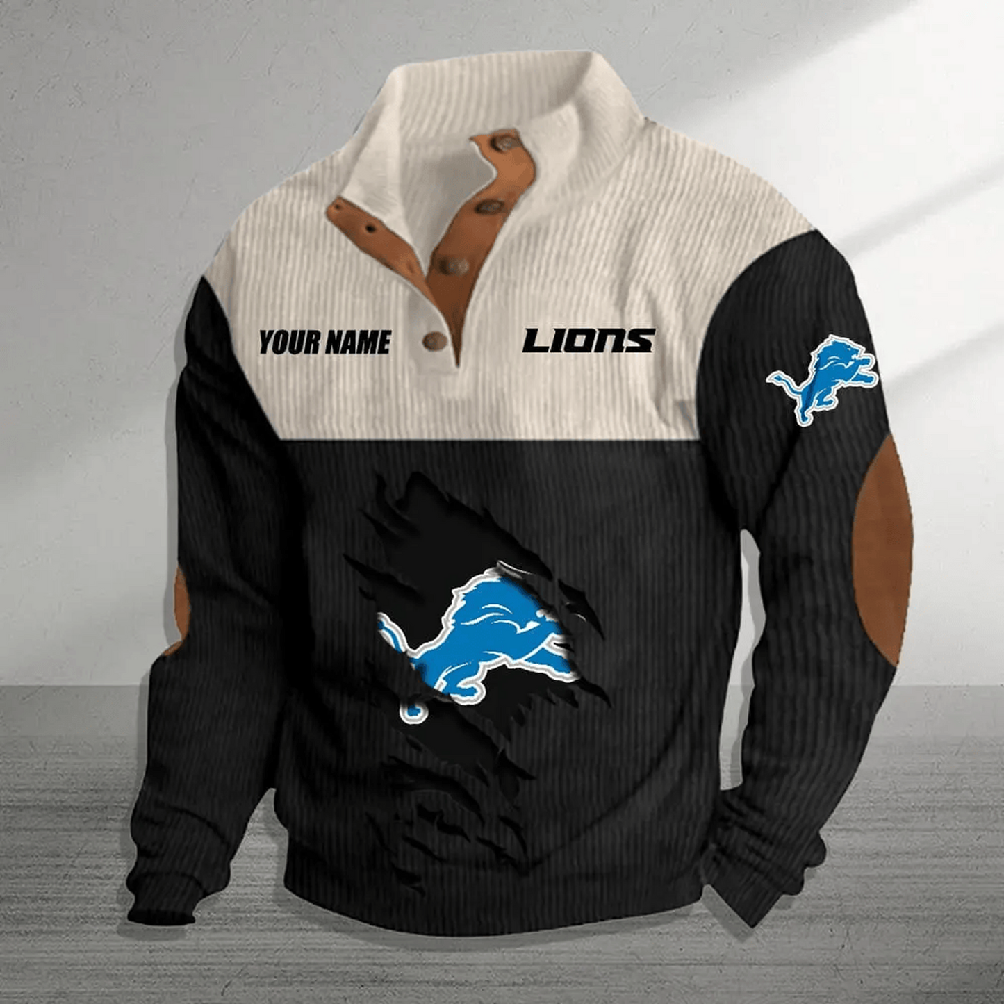 DET x NFL Premium Personalized Game-Day Pullover DATND TANTD