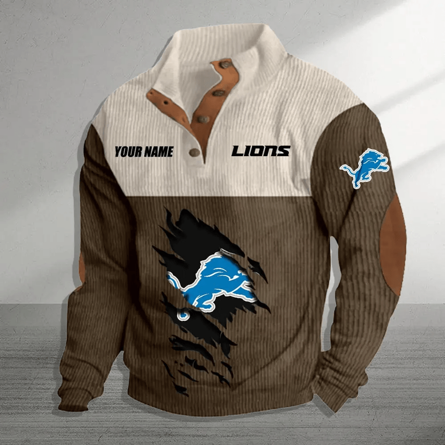 DET x NFL Premium Personalized Game-Day Pullover DATND TANTD