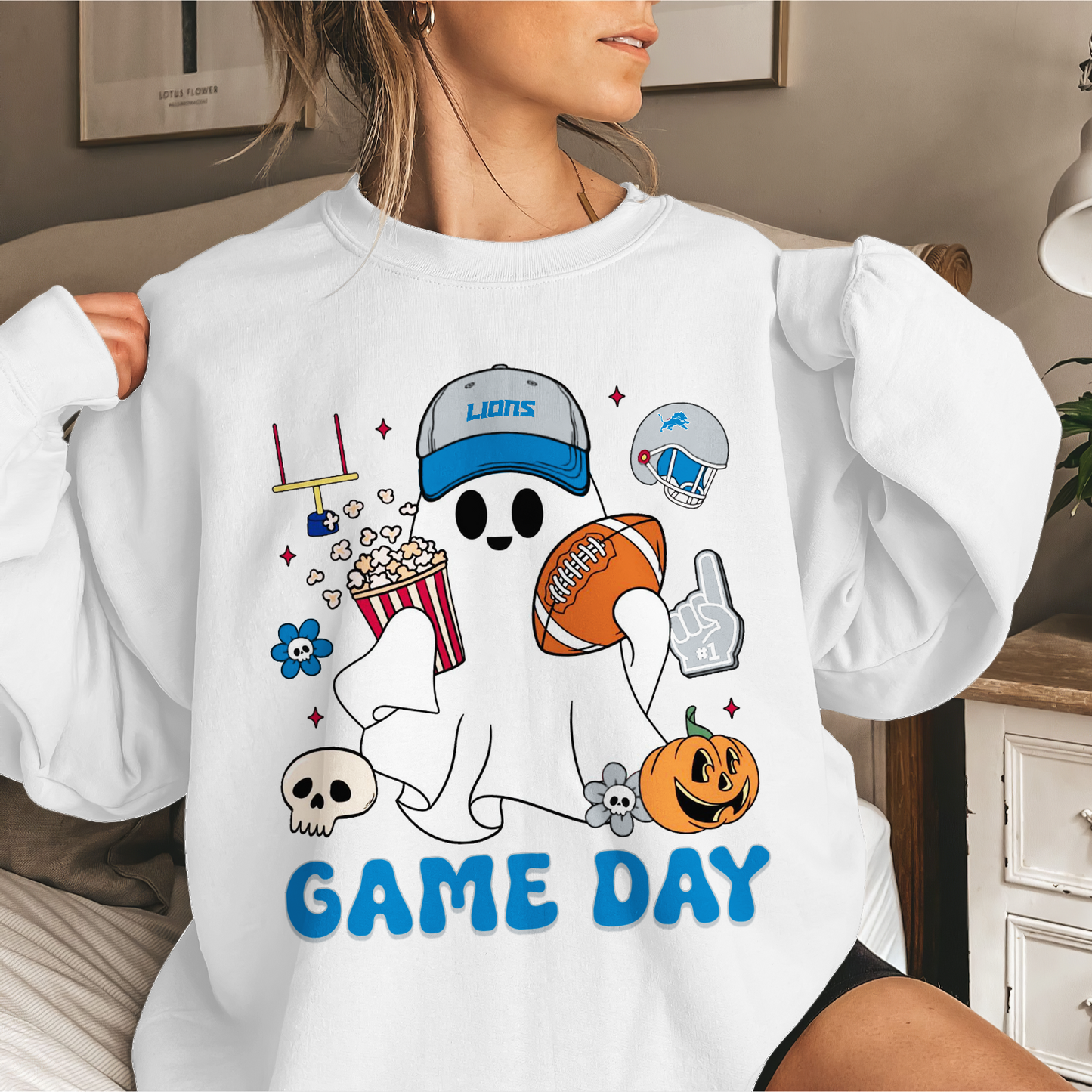 DL Game Day Football Ghost Sweatshirt DDT NTL