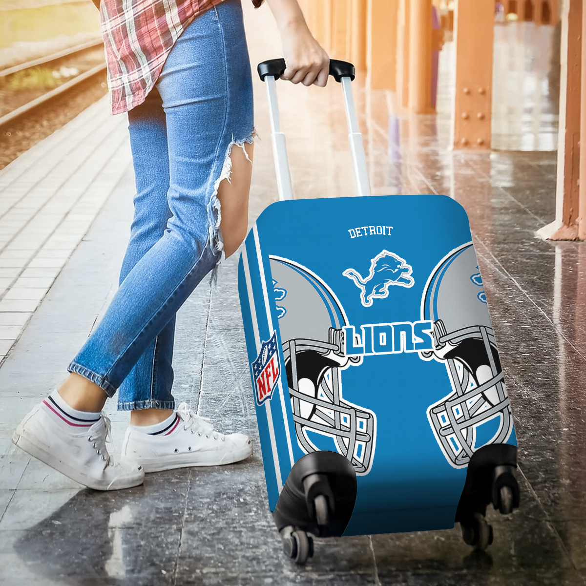 DL NFL V2 Luggage Cover Suitcase Protector DDT NTL