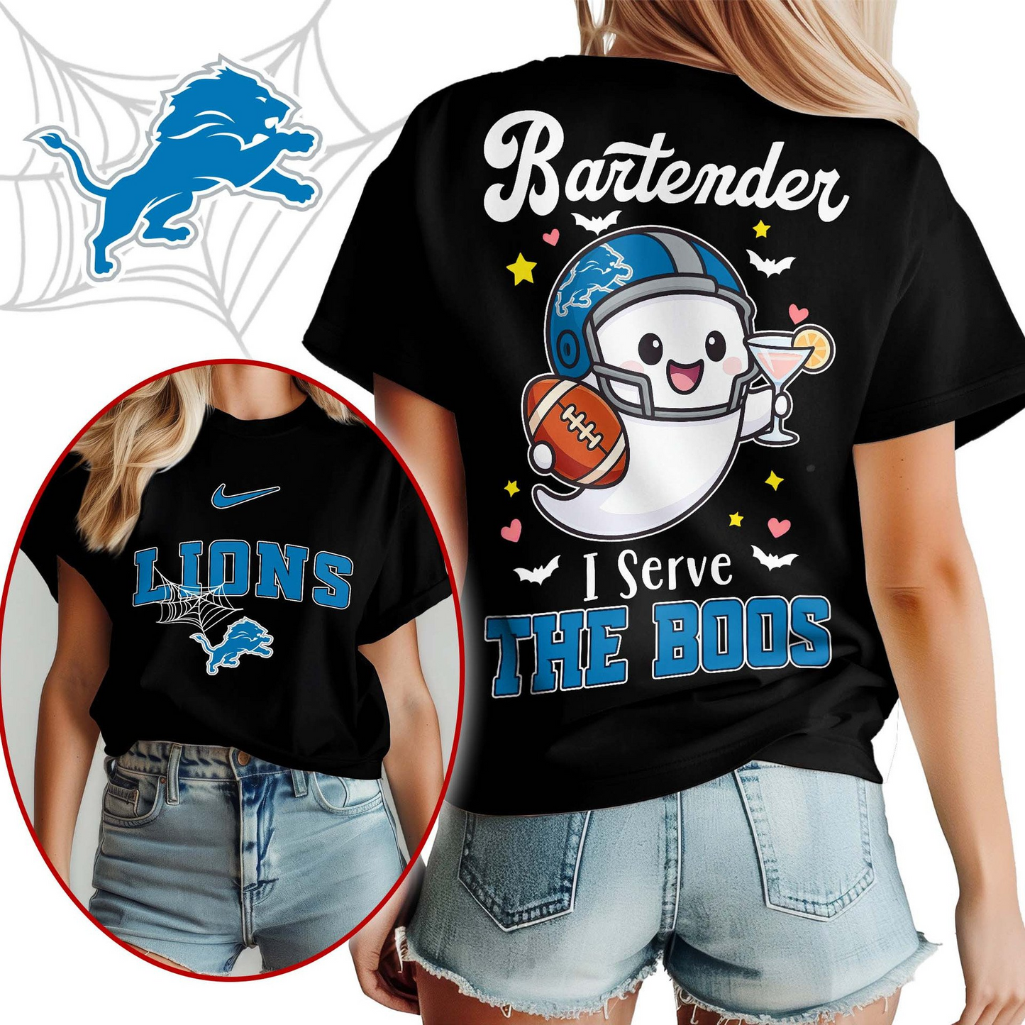 DL Premium NFL Bartender Halloween Fan Women Shirt DDT CTND