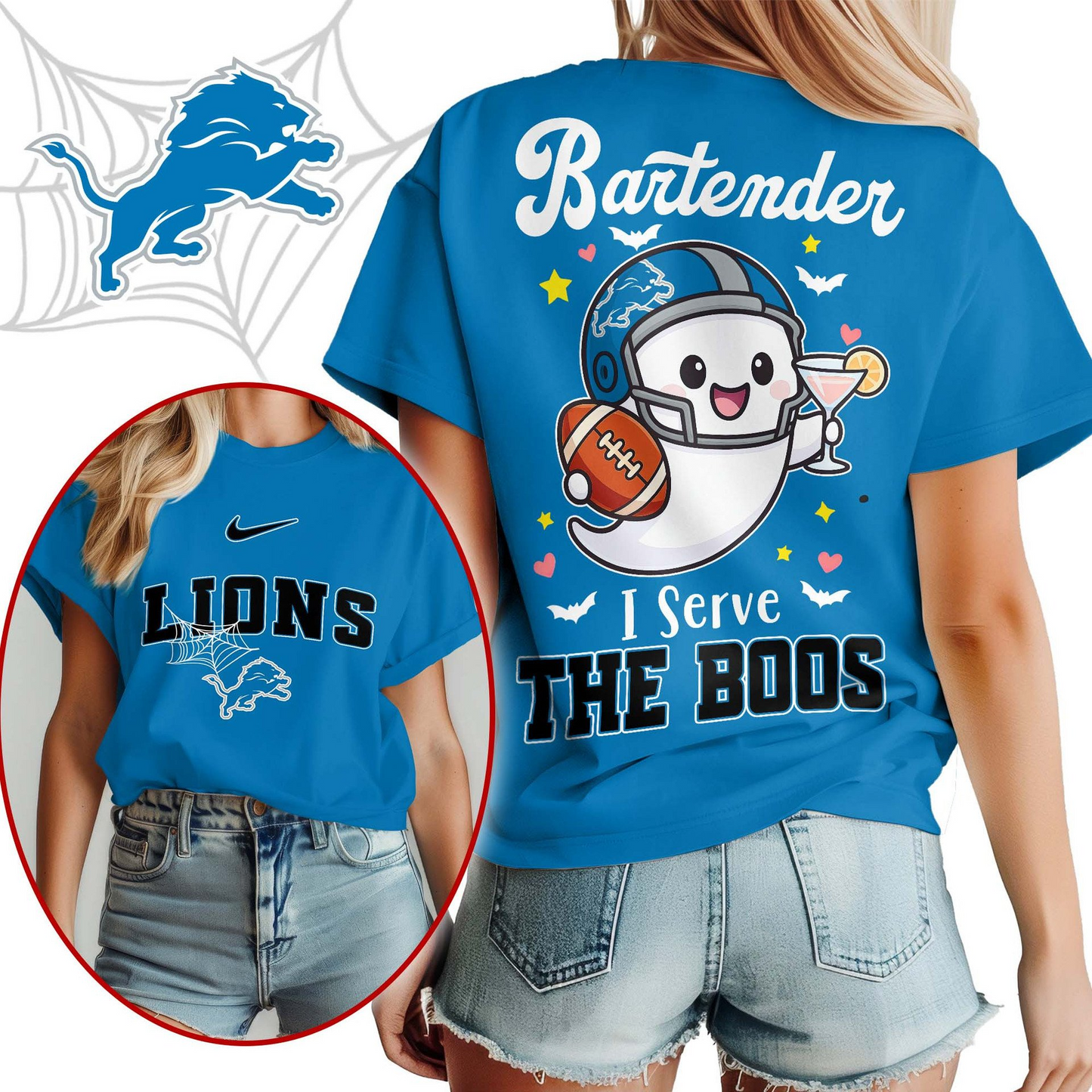 DL Premium NFL Bartender Halloween Fan Women Shirt DDT CTND