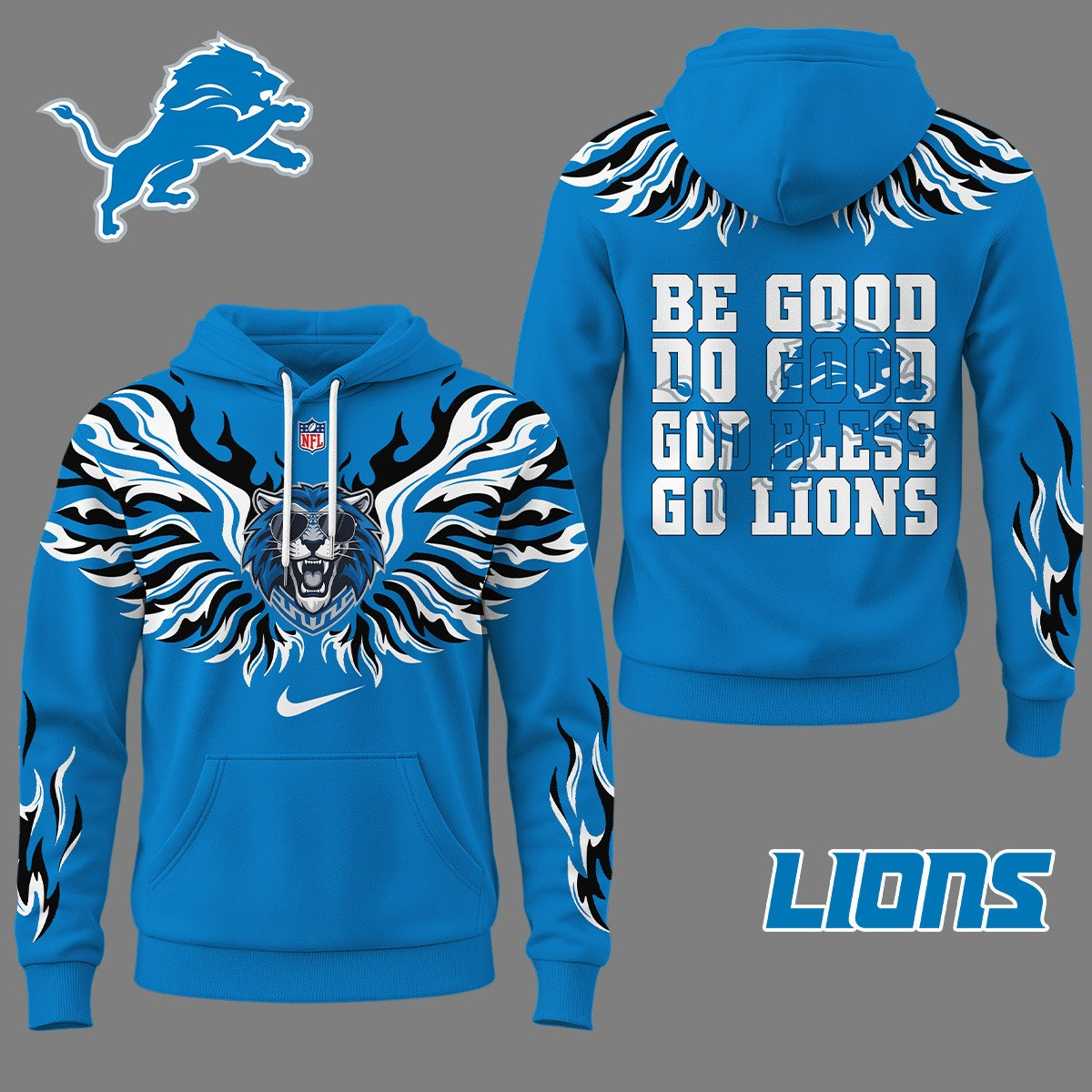 DL Premium NFL Fire Wings 3D Hoodie DDT CTND