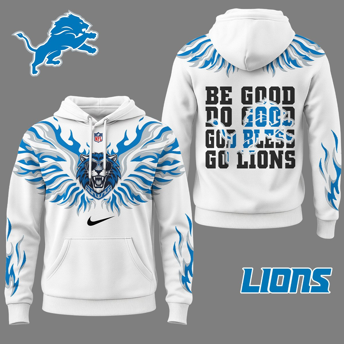 DL Premium NFL Fire Wings 3D Hoodie DDT CTND