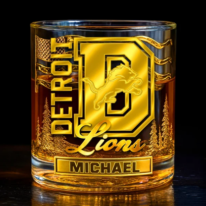 DL Premium NFL Golden Whiskey Fan Glass DDT HLPhuong