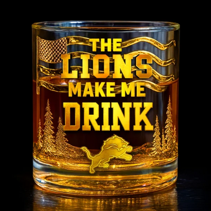 DL Premium NFL Golden Whiskey Fan Glass DDT HLPhuong