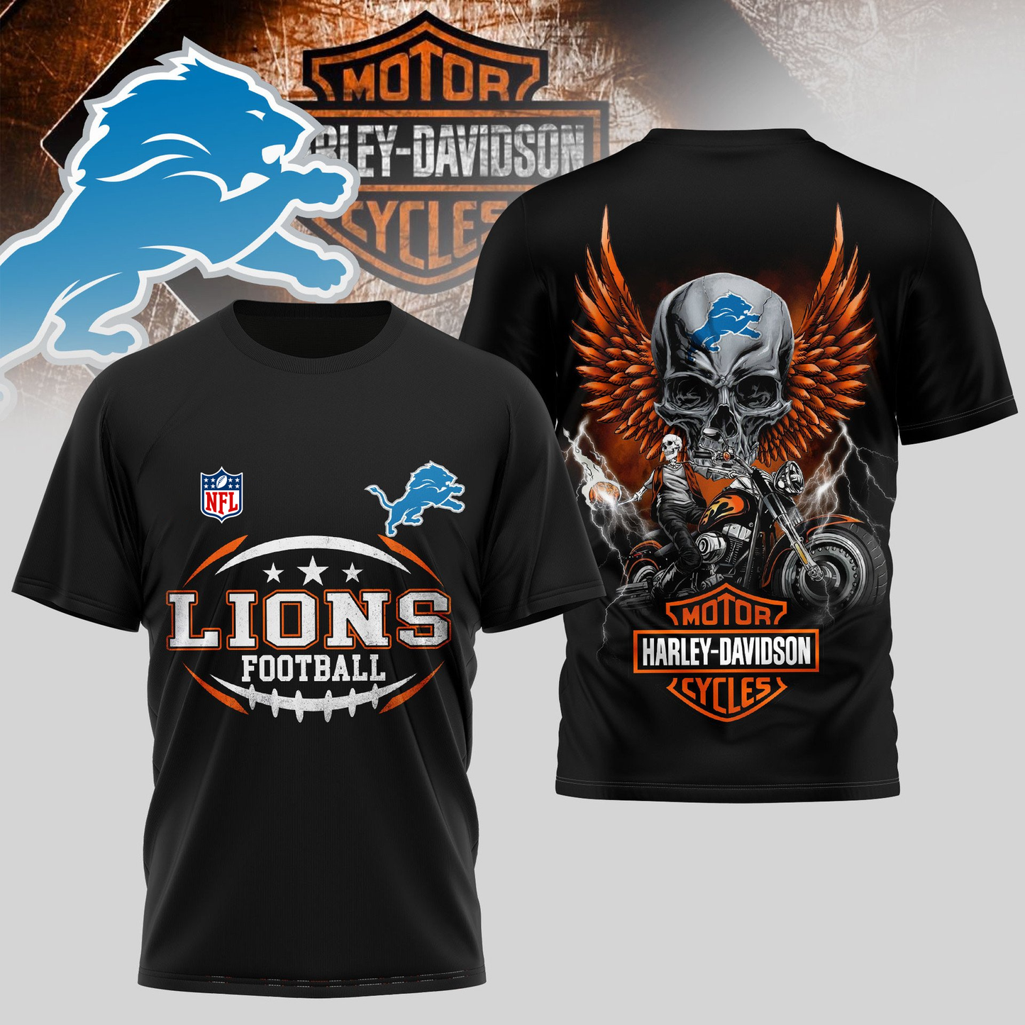 DL Premium NFL Motorcycle 3D Shirt DDT CTND