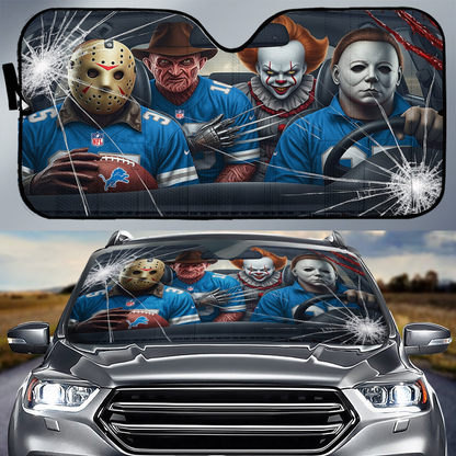 DL x NFL Horror Car Sunshade For Fan DDT CTND