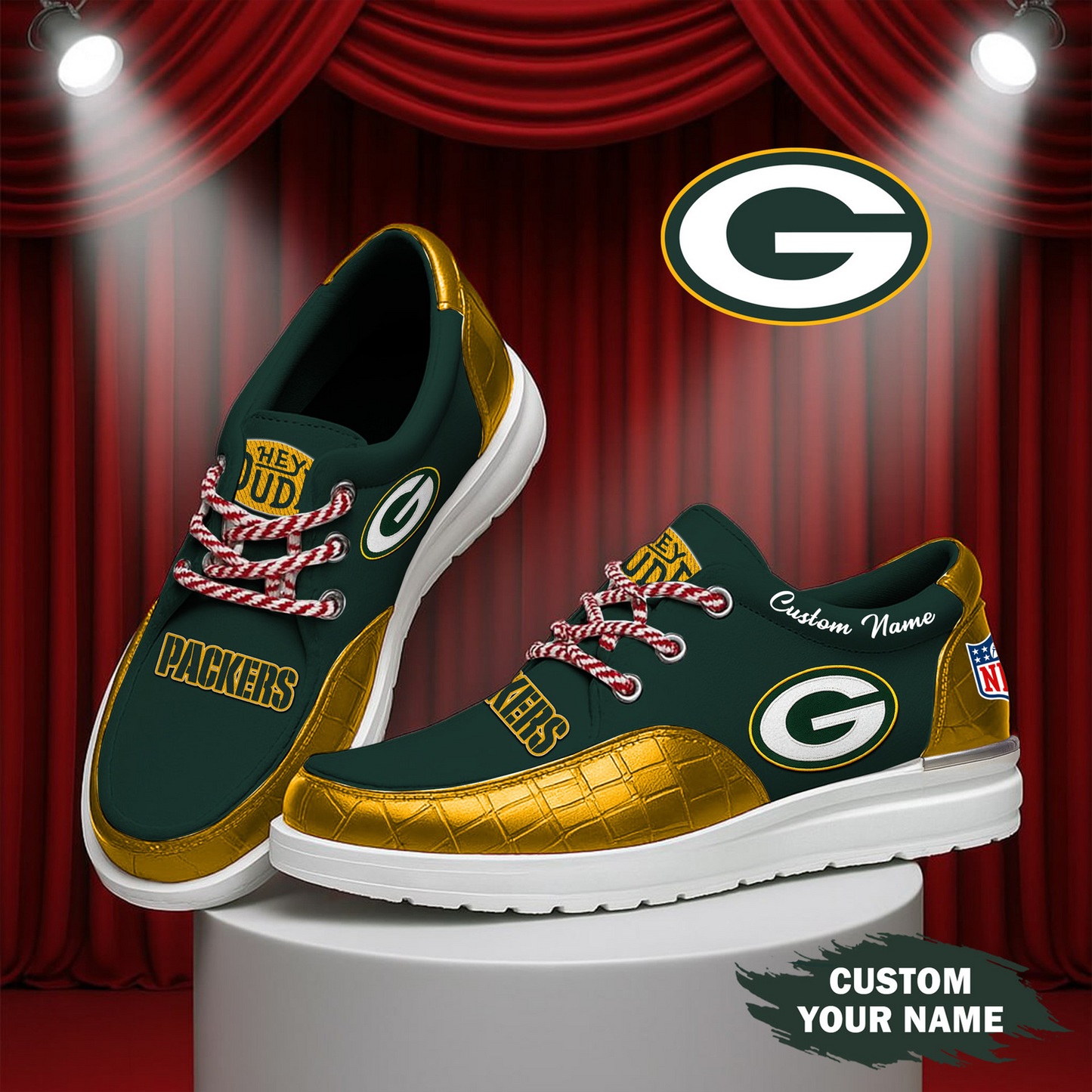 GB x NFL  Premium Leather Loafer Shoes TUANND TANTD