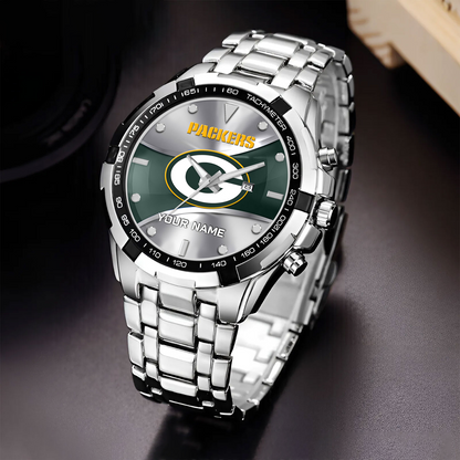 GB x NFL Alloy Men Quartz Watch - Custom Name DATND TANTD