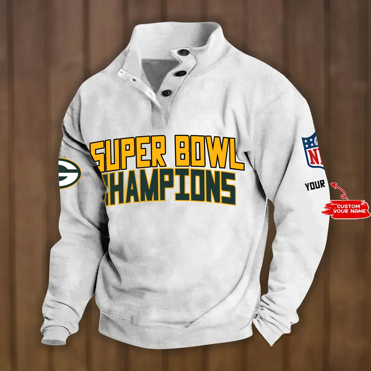 GB x NFL Double Breasted Stand Collar Hoodies DATND TANTD