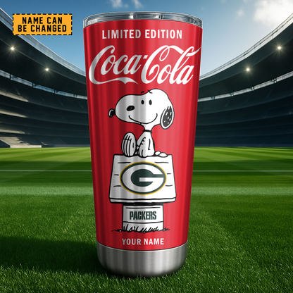 GB x NFL Mix Snoopy & Red Coca Tumbler DatND DVT