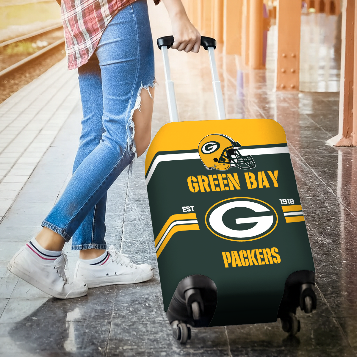 GBP NFL Luggage Cover Suitcase Protector DDT NTL