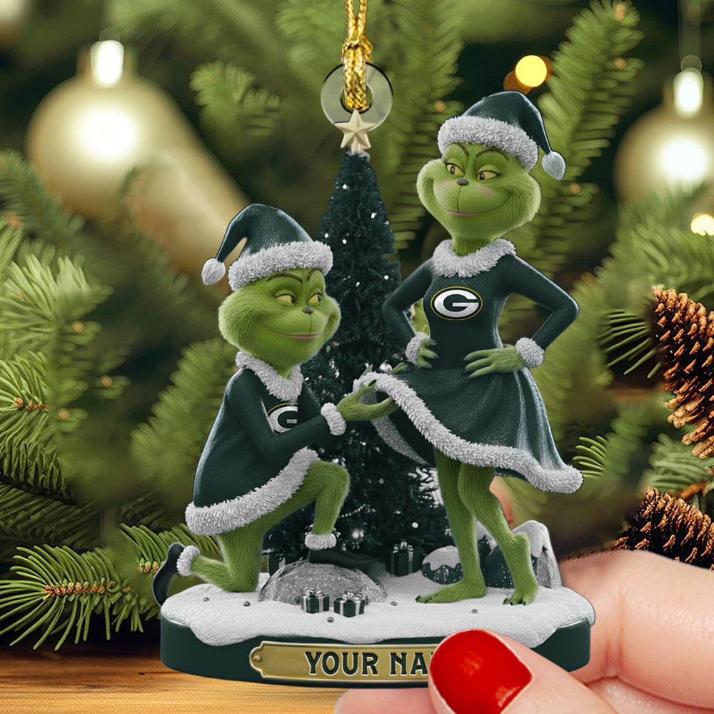 GBP NFL Personalized Funny Christmas Couple Ornament Gift For Family DDTNTL