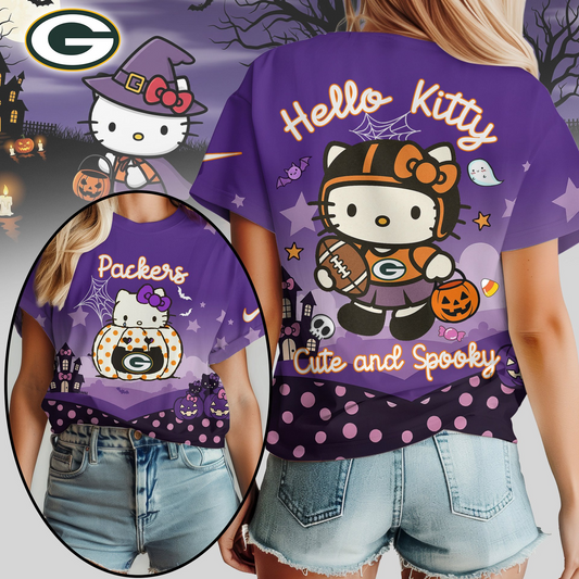 GBP Premium NFL Hello Kitty Cute & Spooky Halloween Women Shirt DDT CTND