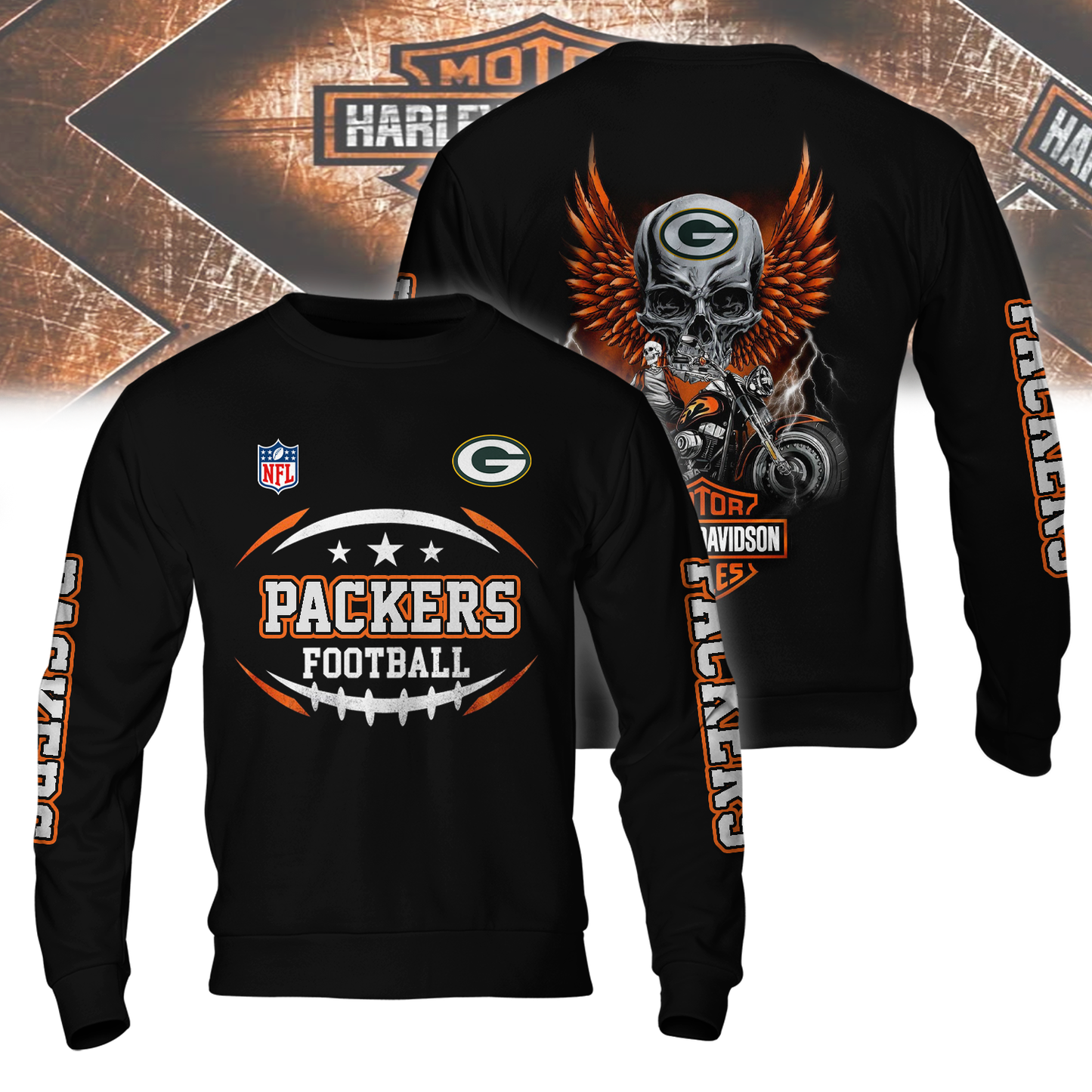 GBP Premium NFL Motorcycle 3D Shirt DDT CTND
