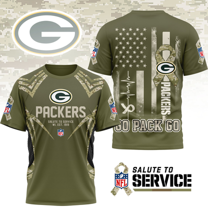 GBP Premium NFL Salute to Service Camo 3D Shirt DDT CTND