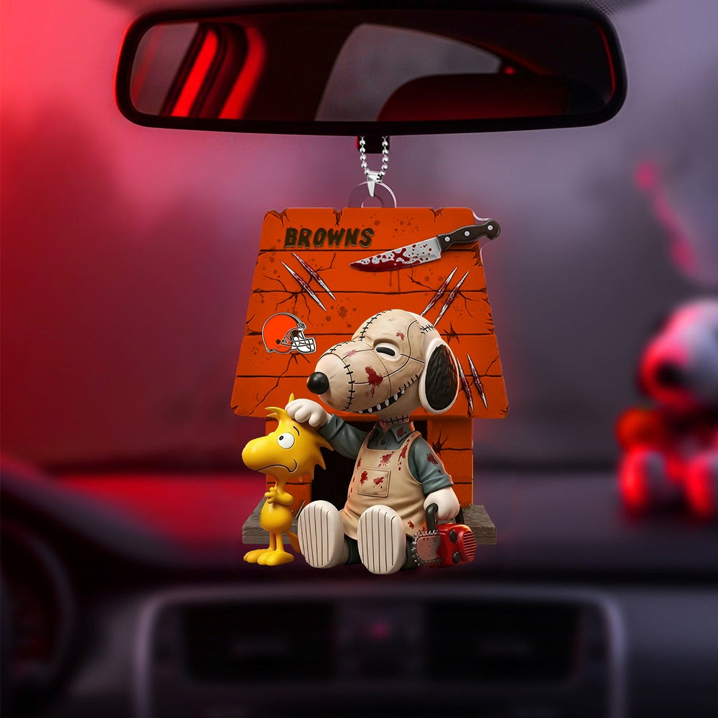 Horror Character x NFL CLE ORNAMENT CAR NDT NHM