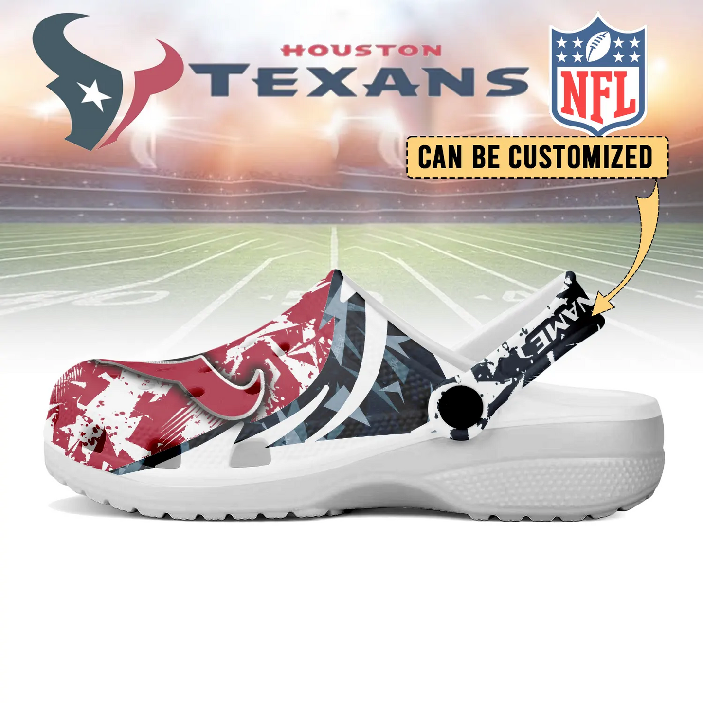 HOU x NFL Crocs Crocband Clogs Shoes DatND DVT